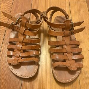 Brown Leather Strappy Sandals